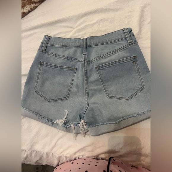 Madewell Light Blue Denim Women Shorts - Picture 3 of 3